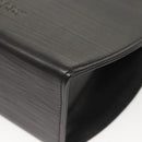 BALLY Hand Bag Leather Black Gold Auth 126005-16