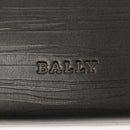 BALLY Hand Bag Leather Black Gold Auth 126005-17