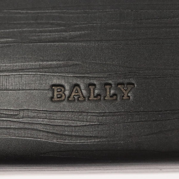 BALLY Hand Bag Leather Black Gold Auth 126005
