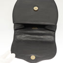 BALLY Hand Bag Leather Black Gold Auth 126005-10