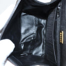 BALLY Hand Bag Leather Black Gold Auth 126005-12