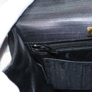 BALLY Hand Bag Leather Black Gold Auth 126005-20