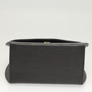 BALLY Hand Bag Leather Black Gold Auth 126005-5