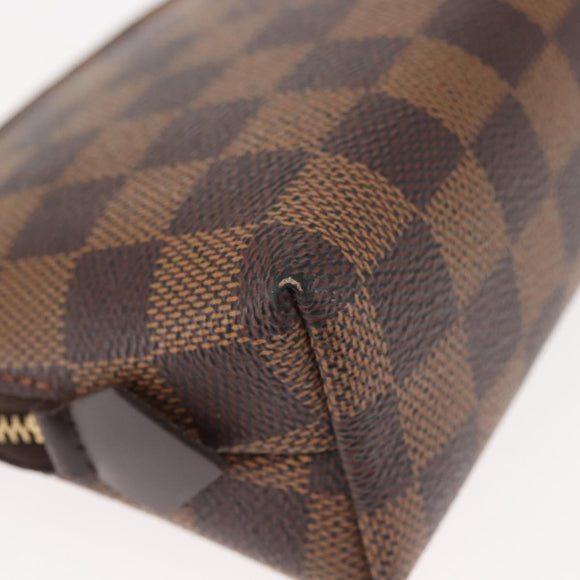 LOUIS VUITTON Damier Ebene Pochette Cosmetic PM Pouch N47516 LV Auth 126012