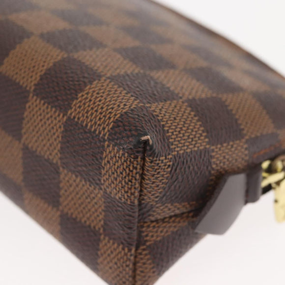 LOUIS VUITTON Damier Ebene Pochette Cosmetic PM Pouch N47516 LV Auth 126012