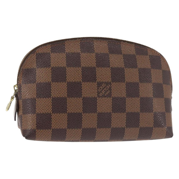 LOUIS VUITTON Damier Ebene Pochette Cosmetic PM Pouch N47516 LV Auth 126012
