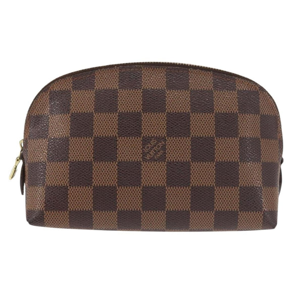 LOUIS VUITTON Damier Ebene Pochette Cosmetic PM Pouch N47516 LV Auth 126012