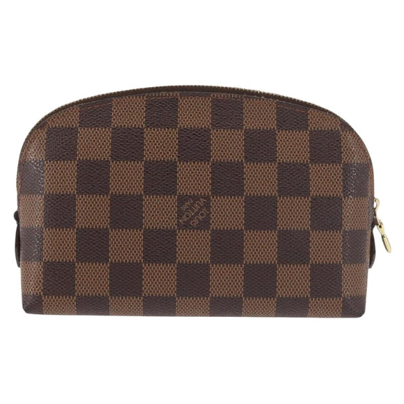 LOUIS VUITTON Damier Ebene Pochette Cosmetic PM Pouch N47516 LV Auth 126012