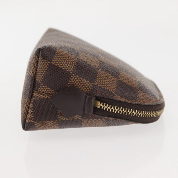 LOUIS VUITTON Damier Ebene Pochette Cosmetic PM Pouch N47516 LV Auth 126012