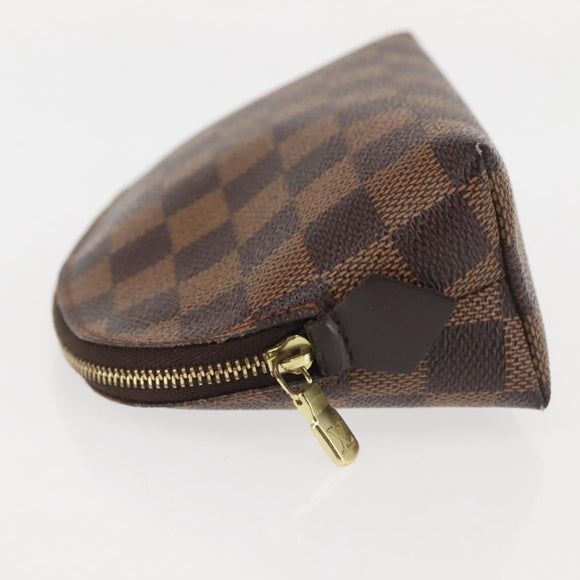 LOUIS VUITTON Damier Ebene Pochette Cosmetic PM Pouch N47516 LV Auth 126012