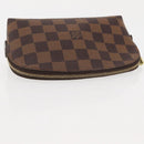 LOUIS VUITTON Damier Ebene Pochette Cosmetic PM Pouch N47516 LV Auth 126012-6