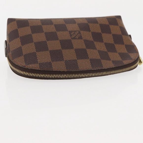 LOUIS VUITTON Damier Ebene Pochette Cosmetic PM Pouch N47516 LV Auth 126012