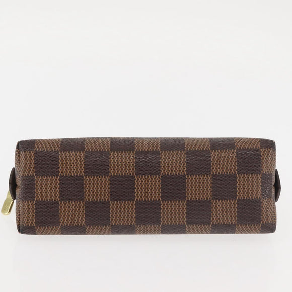 LOUIS VUITTON Damier Ebene Pochette Cosmetic PM Pouch N47516 LV Auth 126012