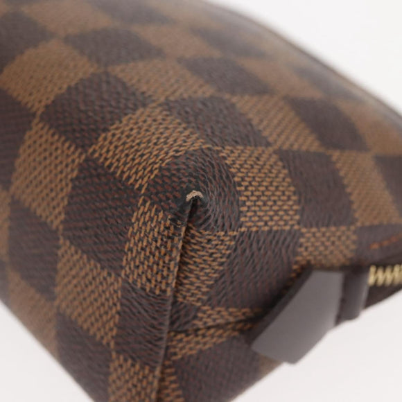 LOUIS VUITTON Damier Ebene Pochette Cosmetic PM Pouch N47516 LV Auth 126012