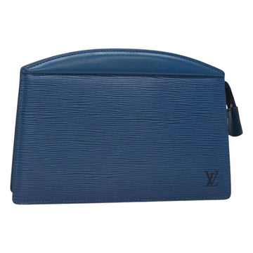 LOUIS VUITTON Epi Trousse Crete Pouch Blue M48405 LV Auth 126015