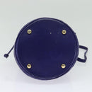 BALLY Shoulder Bag Leather Purple Gold Auth 126020-5