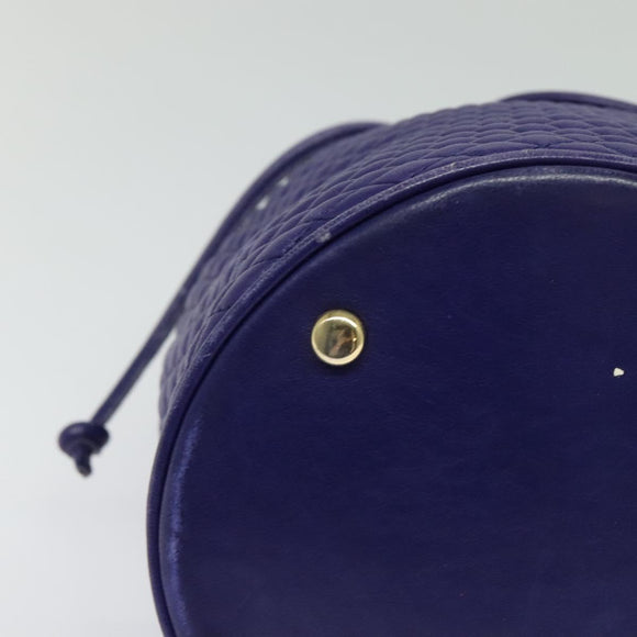 BALLY Shoulder Bag Leather Purple Gold Auth 126020A