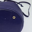 BALLY Shoulder Bag Leather Purple Gold Auth 126020A-14