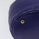 BALLY Shoulder Bag Leather Purple Gold Auth 126020-15