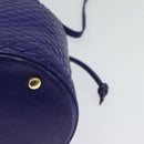 BALLY Shoulder Bag Leather Purple Gold Auth 126020A-16