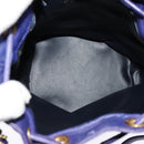 BALLY Shoulder Bag Leather Purple Gold Auth 126020-11