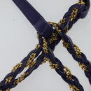 BALLY Shoulder Bag Leather Purple Gold Auth 126020-9