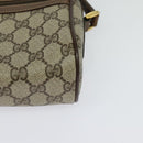 GUCCI GG Supreme Web Sherry Line Bag PVC Brown Gold 98 02 087 Auth 126023-11