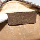 GUCCI GG Supreme Web Sherry Line Bag PVC Brown Gold 98 02 087 Auth 126023-15