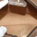 GUCCI GG Supreme Web Sherry Line Bag PVC Brown Gold 98 02 087 Auth 126023-16