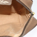 GUCCI GG Supreme Web Sherry Line Bag PVC Brown Gold 98 02 087 Auth 126023-17