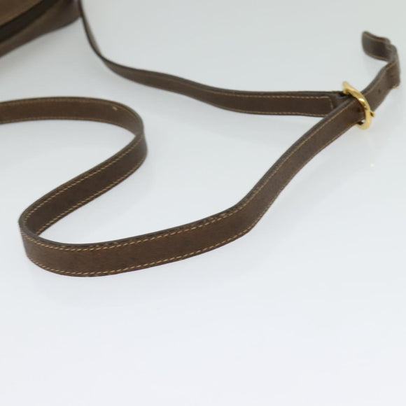 GUCCI GG Supreme Web Sherry Line Bag PVC Brown Gold 98 02 087 Auth 126023