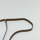 GUCCI GG Supreme Web Sherry Line Bag PVC Brown Gold 98 02 087 Auth 126023-8