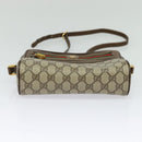 GUCCI GG Supreme Web Sherry Line Bag PVC Brown Gold 98 02 087 Auth 126023-9