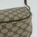 GUCCI GG Supreme Web Sherry Line Bag PVC Brown Gold 89 02 032 Auth 126024-13