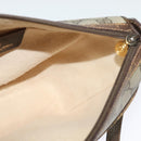 GUCCI GG Supreme Web Sherry Line Bag PVC Brown Gold 89 02 032 Auth 126024-17