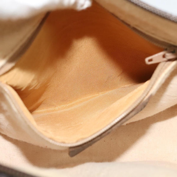 GUCCI GG Supreme Web Sherry Line Bag PVC Brown Gold 89 02 032 Auth 126024