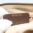 GUCCI GG Supreme Web Sherry Line Bag PVC Brown Gold 89 02 032 Auth 126024-21