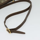 GUCCI GG Supreme Web Sherry Line Bag PVC Brown Gold 89 02 032 Auth 126024-7