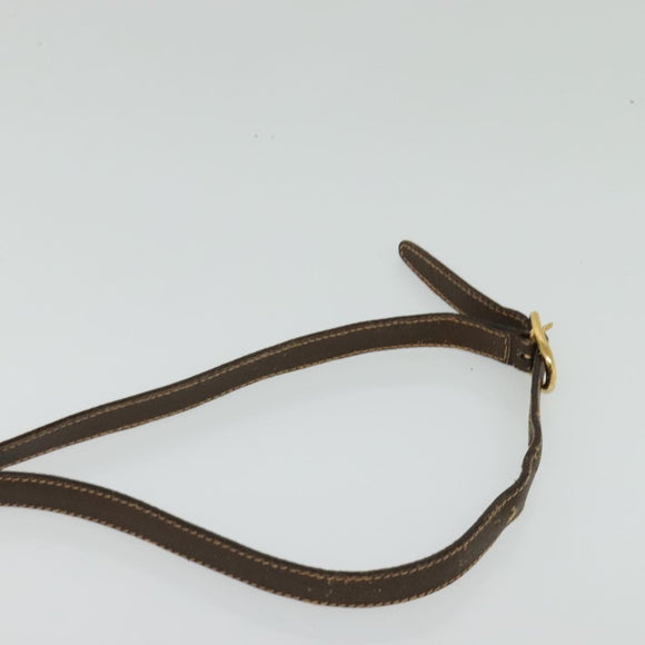 GUCCI GG Supreme Web Sherry Line Bag PVC Brown Gold 89 02 032 Auth 126024