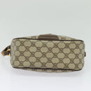 GUCCI GG Supreme Web Sherry Line Bag PVC Brown Gold 89 02 032 Auth 126024-9