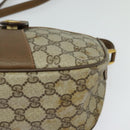 GUCCI GG Supreme Web Sherry Line Bag PVC Brown Gold 89 02 032 Auth 126025-11
