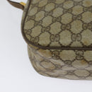 GUCCI GG Supreme Web Sherry Line Bag PVC Brown Gold 89 02 032 Auth 126025-12