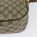 GUCCI GG Supreme Web Sherry Line Bag PVC Brown Gold 89 02 032 Auth 126025-13