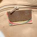 GUCCI GG Supreme Web Sherry Line Bag PVC Brown Gold 89 02 032 Auth 126025-15