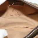 GUCCI GG Supreme Web Sherry Line Bag PVC Brown Gold 89 02 032 Auth 126025-16