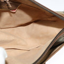 GUCCI GG Supreme Web Sherry Line Bag PVC Brown Gold 89 02 032 Auth 126025-17