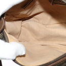 GUCCI GG Supreme Web Sherry Line Bag PVC Brown Gold 89 02 032 Auth 126025-18