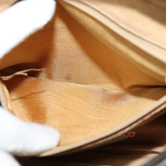 GUCCI GG Supreme Web Sherry Line Bag PVC Brown Gold 89 02 032 Auth 126025