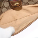 GUCCI GG Supreme Web Sherry Line Bag PVC Brown Gold 89 02 032 Auth 126025-20
