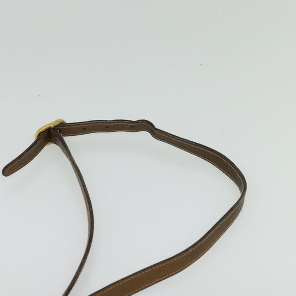 GUCCI GG Supreme Web Sherry Line Bag PVC Brown Gold 89 02 032 Auth 126025